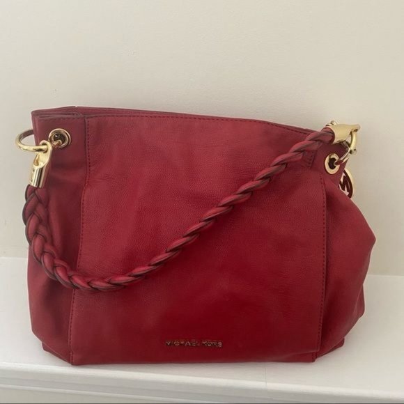 Michael Kors Handbags - Michael Kors Naomi Large Leather Chili Red Shoulder Bag